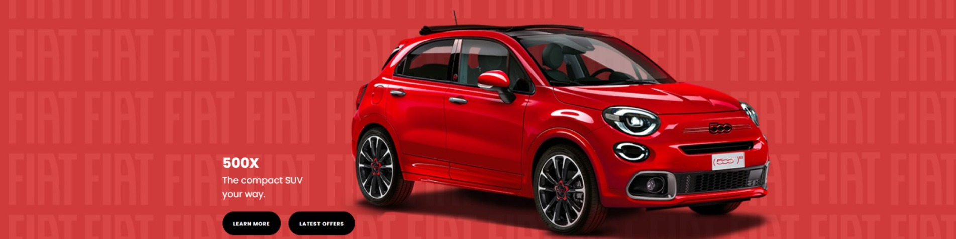 Fiat 500X RED Banner