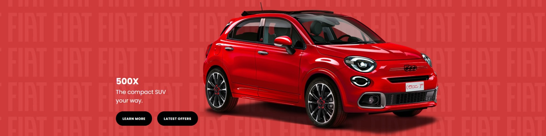 Fiat 500X RED Banner